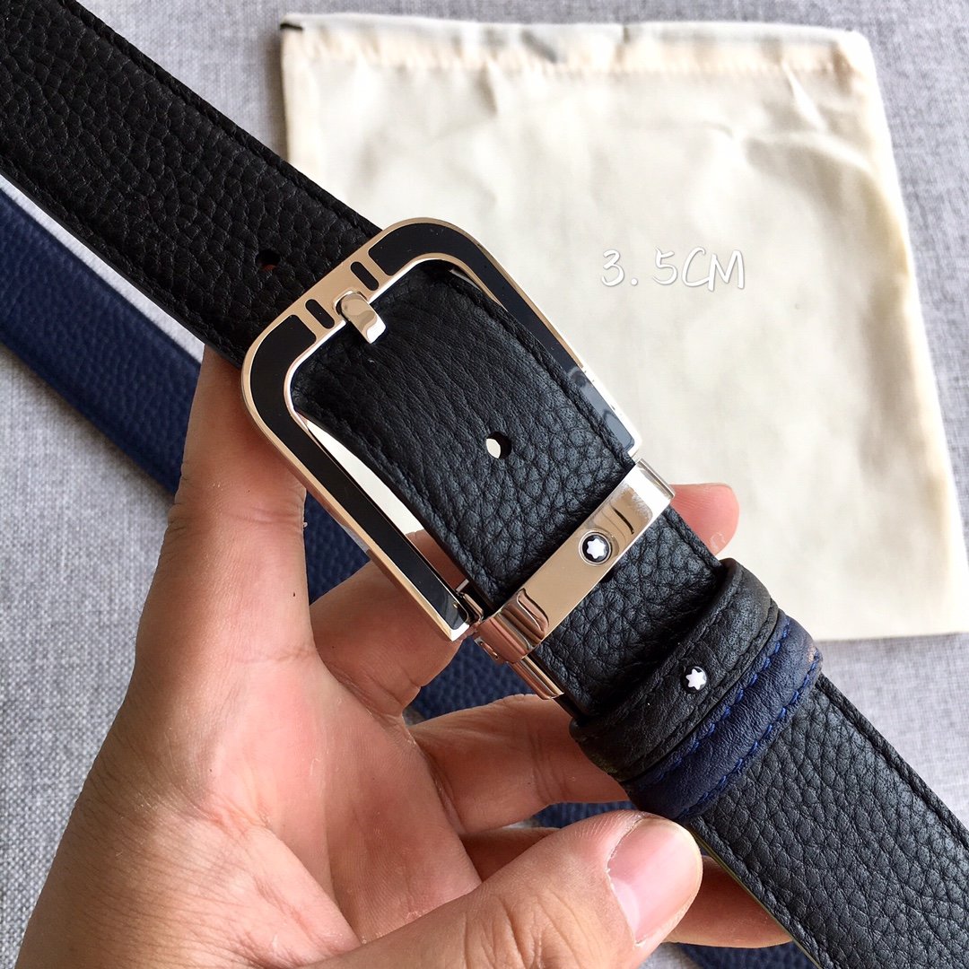 Male leather belt 3.5 cm