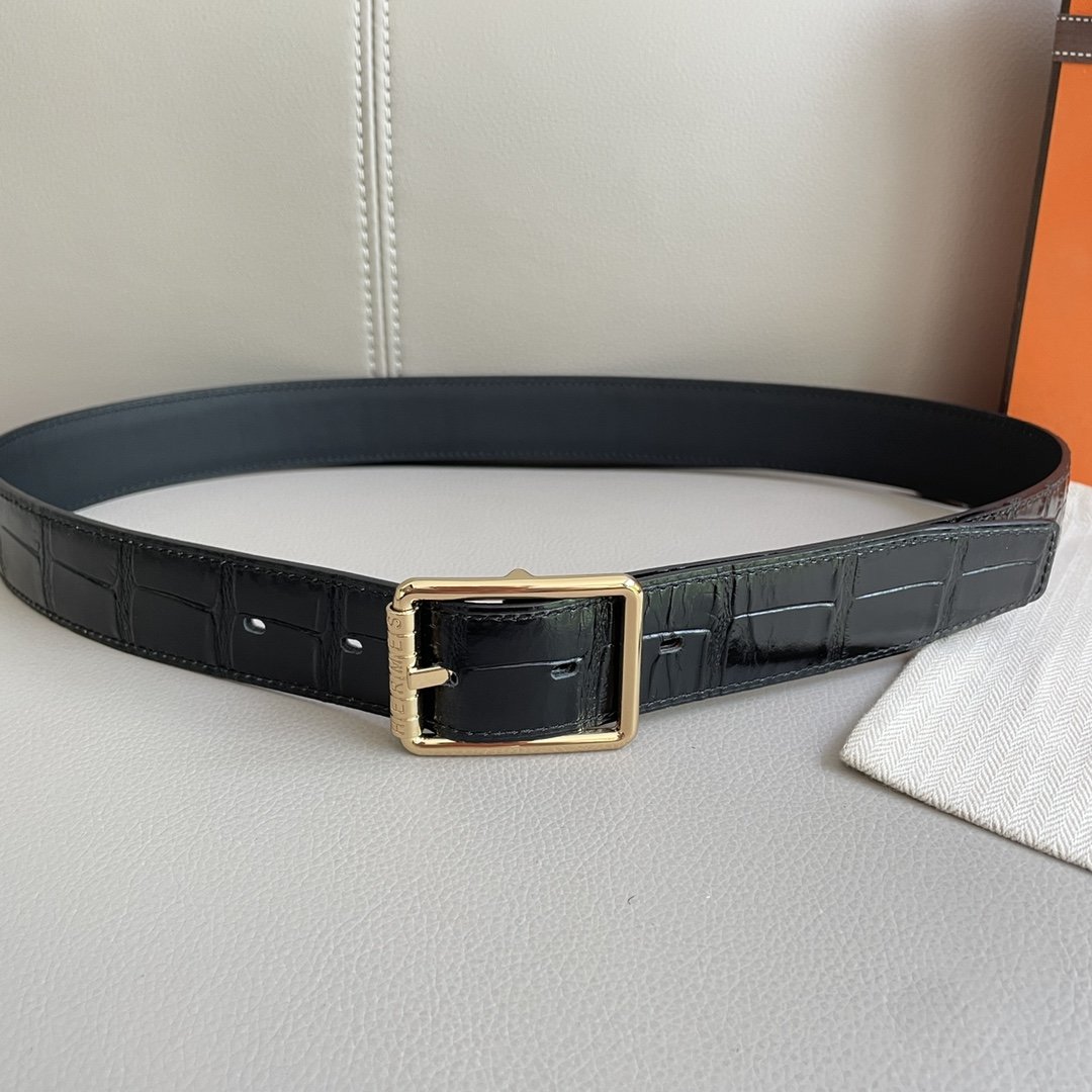 Leather belt 3.2 cm