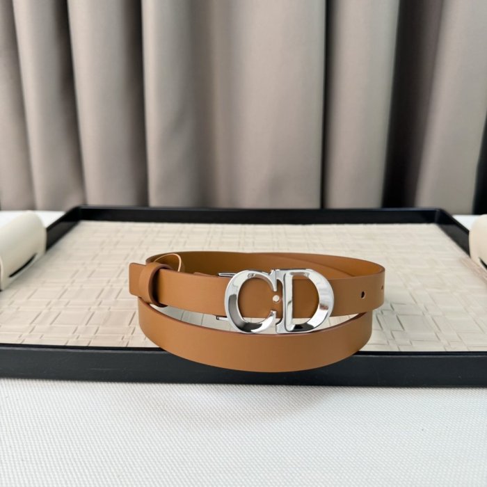 Belt leather female 2 cm