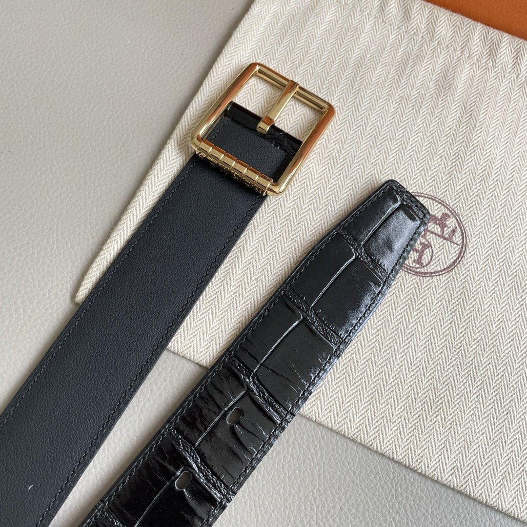 Leather belt 3.2 cm фото 8