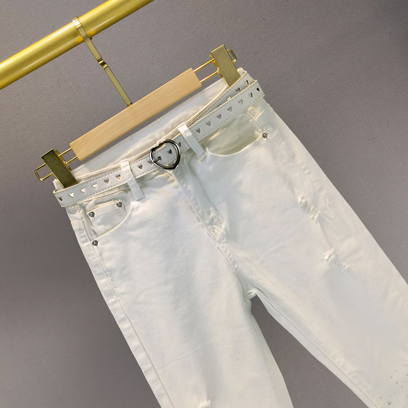 Elastic narrow jeans from high waist, Spring summer фото 2