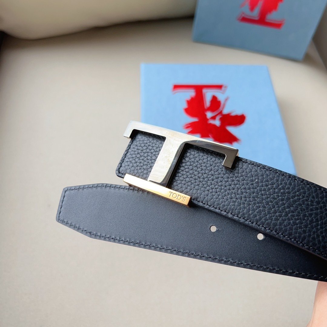 Male leather belt 3.5 cm фото 2