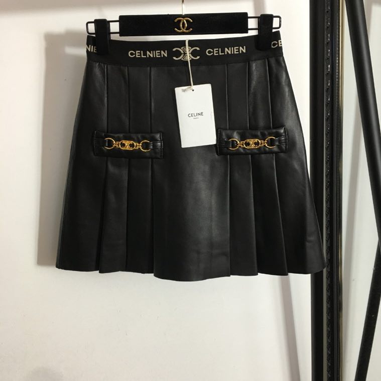 Skirt women's, natural leather