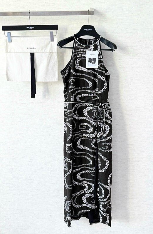 Пляжное платье макси без рукавов Chanel 25M