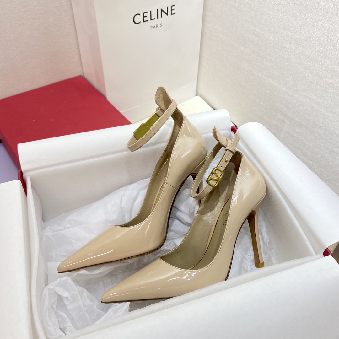 Shoes from sharp the toe beige фото 9