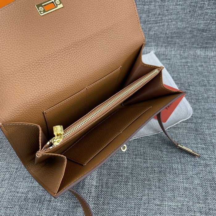 Клатч HERMES Kelly кожаный 24 см фото 7