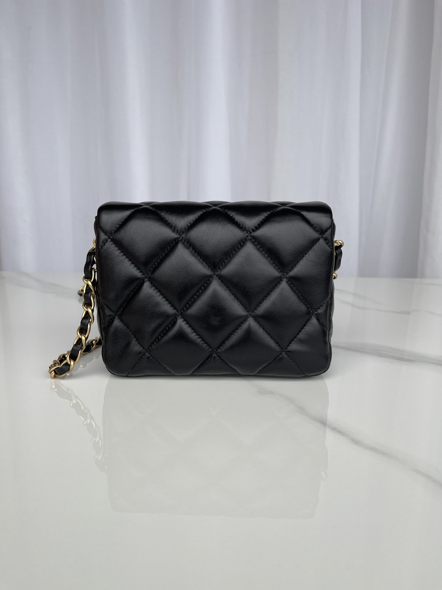 Сумка Mini Flap Bag AS3979 18 см, чорна фото 3