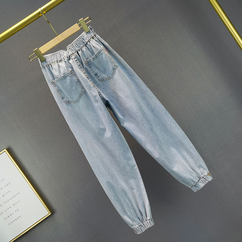 Женские джинсы светло-голубые, весна фото 4