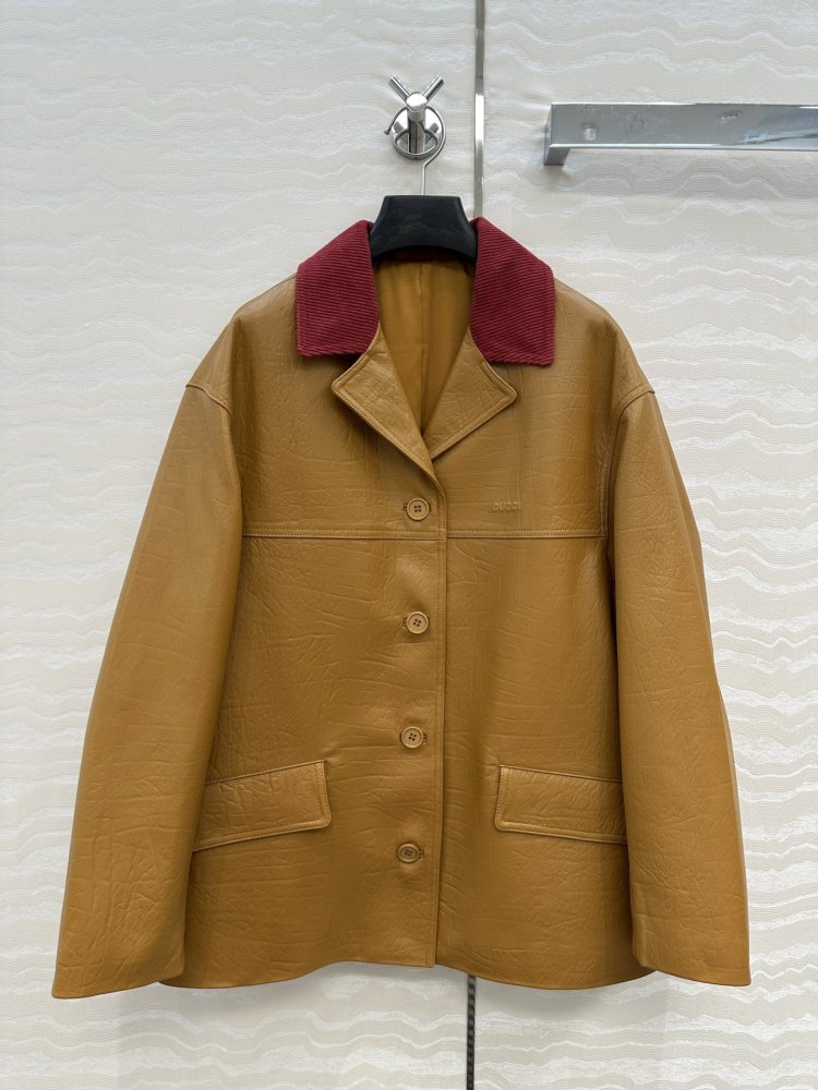 Jacket leather women's