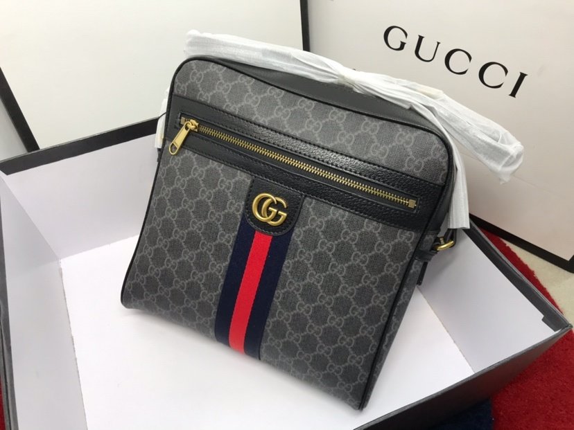 A bag GG Ophidia leather men's 27 cm фото 3