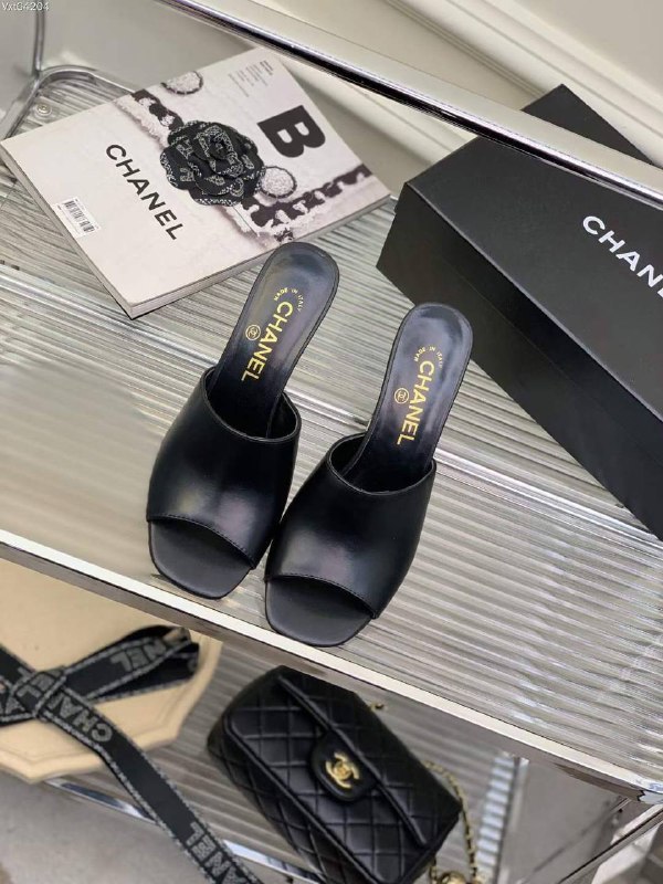 Sandals on high heel, black фото 2