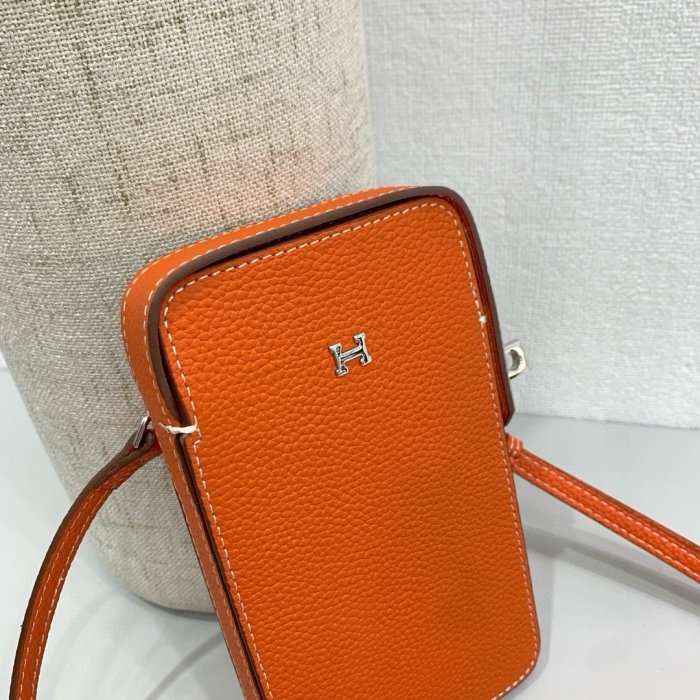 Кожаный чехол для телефона Hermes Hac a Box 17x10 см фото 4