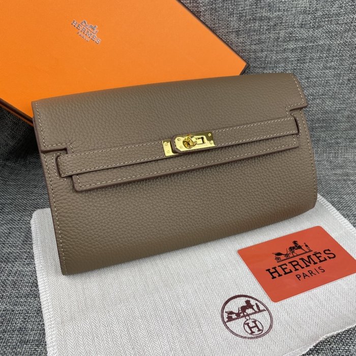 Клатч HERMES Kelly кожаный 24 см