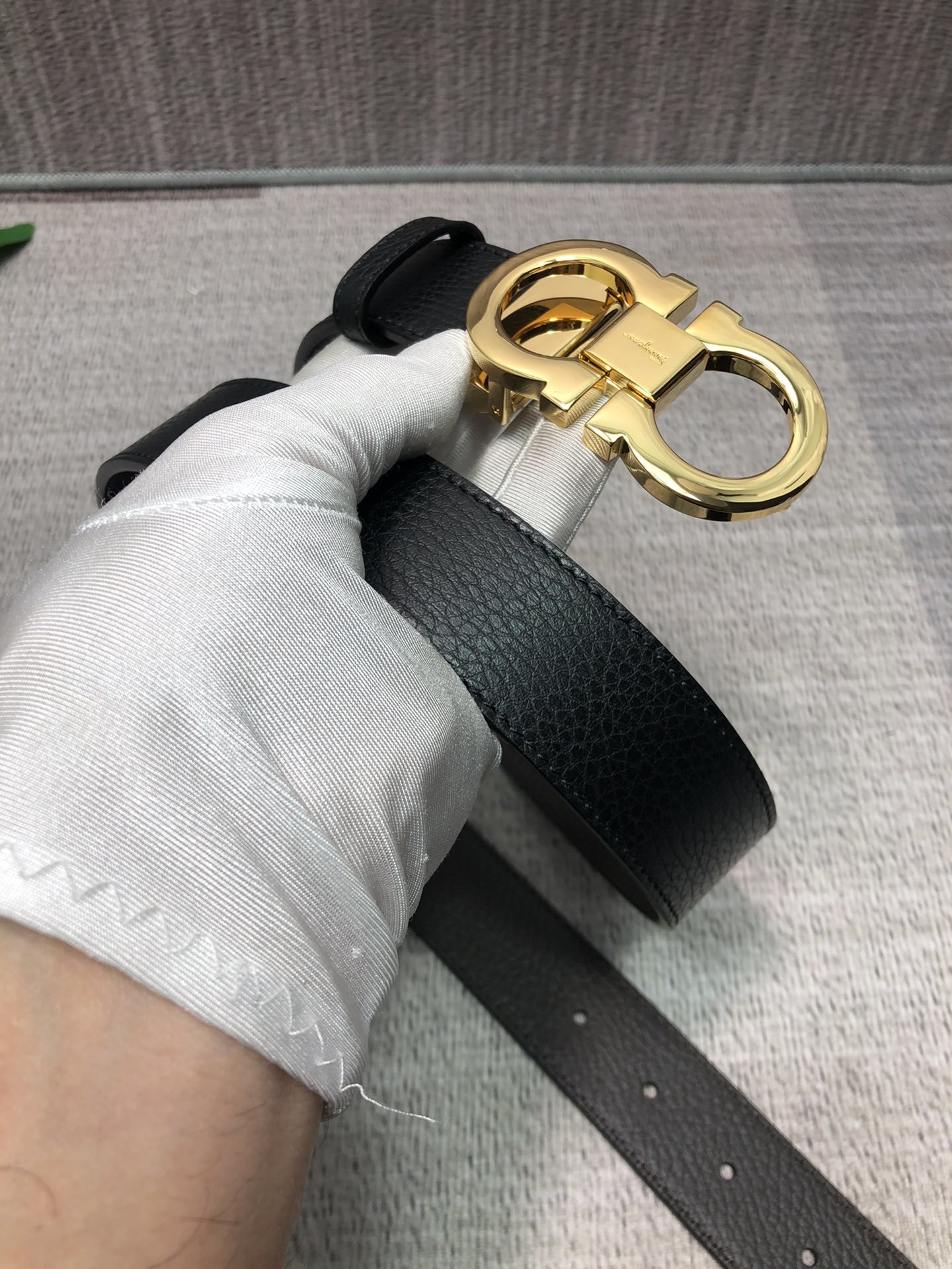 Leather belt 3.5 cm фото 3