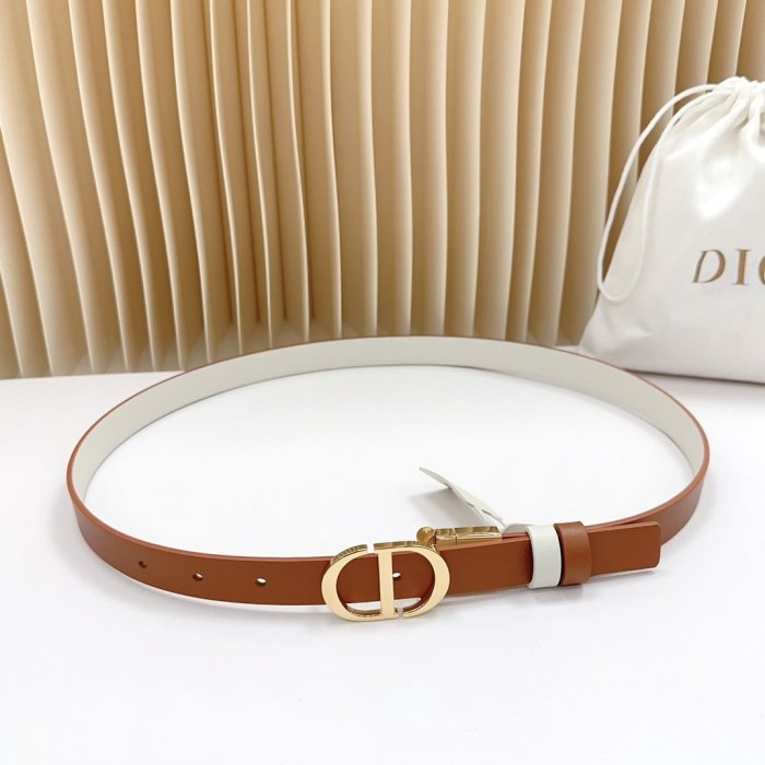 Belt leather female 2 cm