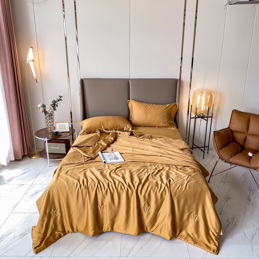 Комплект постельного белья из TENCEL, цвет золото фото 5