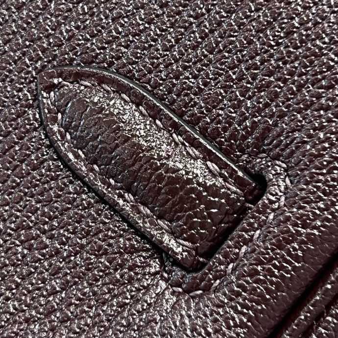 Сумка Birkin 25 Rouge Sellier из кожи Togo с золотистой фурнитурой фото 6