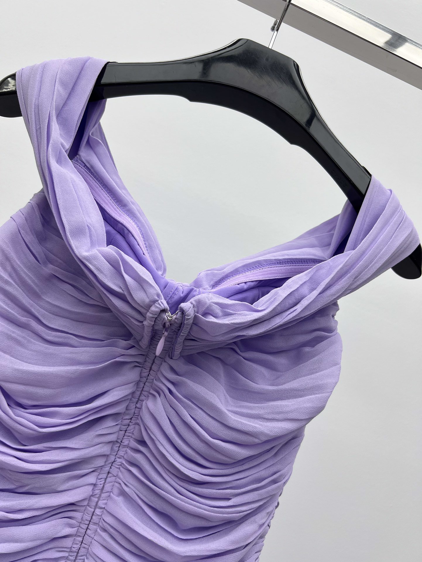 Платье мини фиолетовое (шелк 100%) фото 7