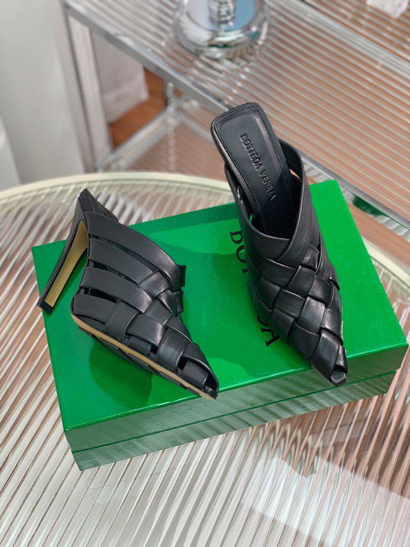 Sandals on high heel (10 cm) black фото 2
