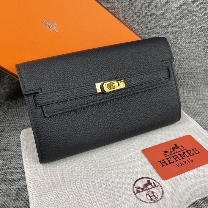 Клатч HERMES Kelly кожаный 24 см