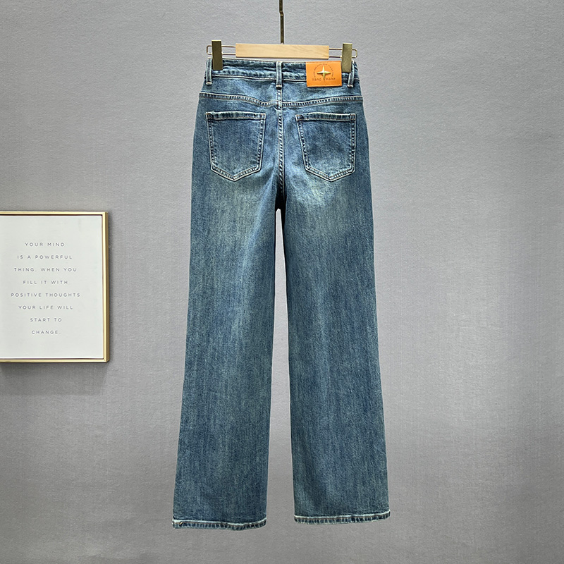 Женские модные широкие джинсы фото 4
