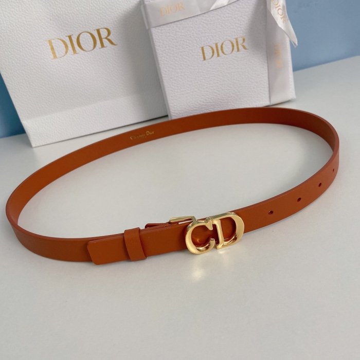 Belt leather female 2 cm