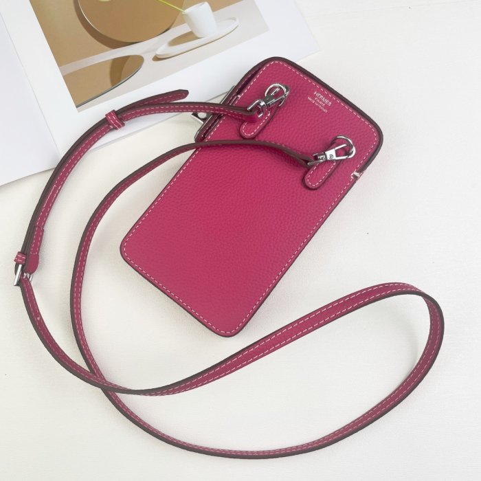 Кожаный чехол для телефона Hermes Hac a Box 17x10 см фото 2