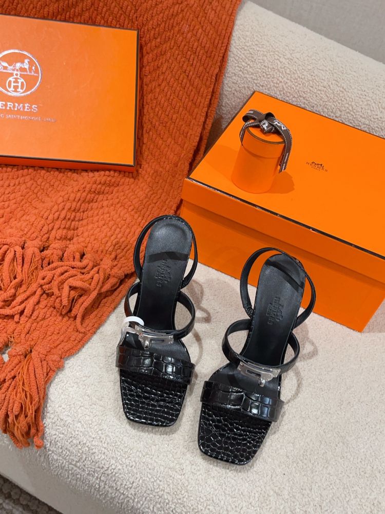 Босоножки Hermes Glamour на каблуке 9.5 см