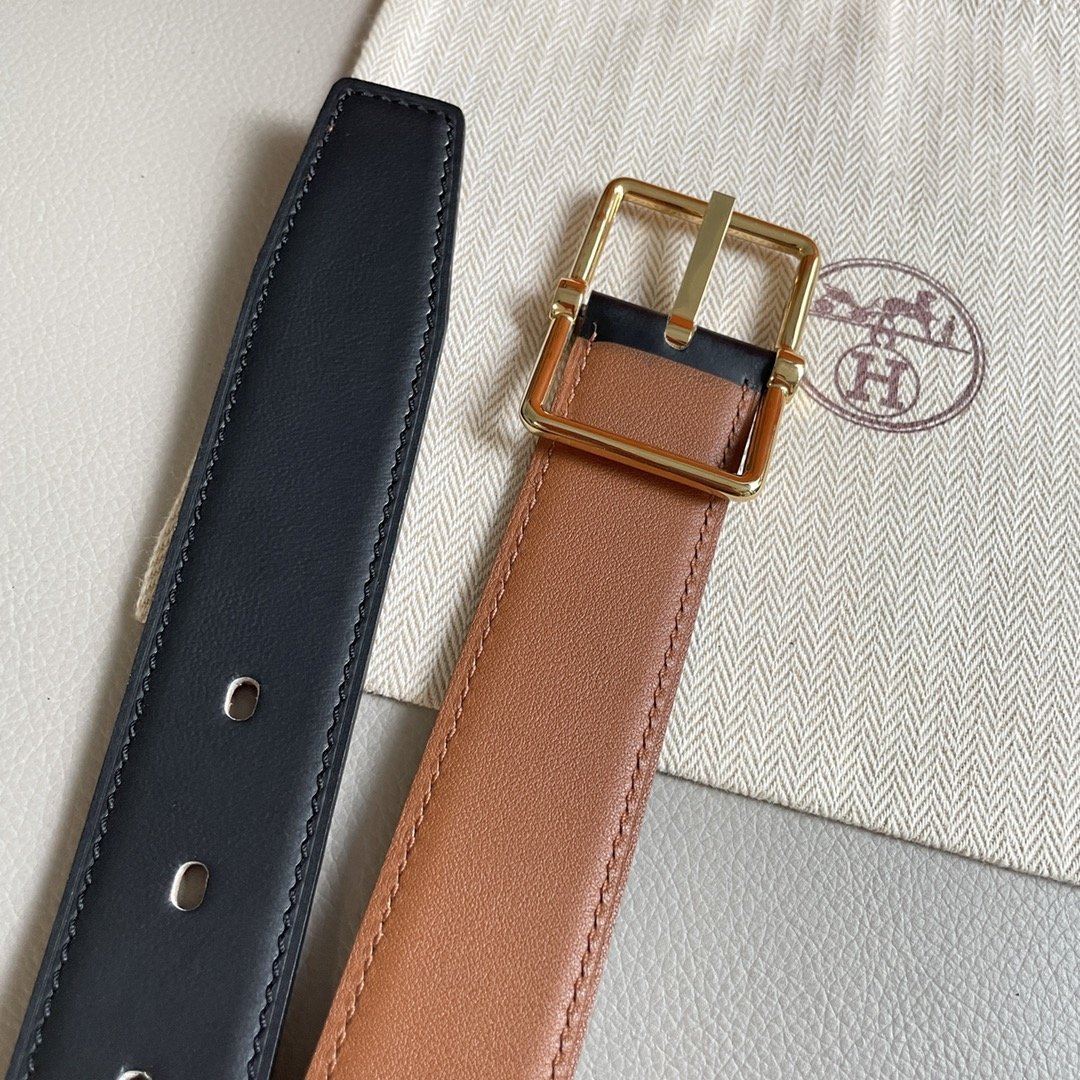 Leather belt 3.2 cm фото 7