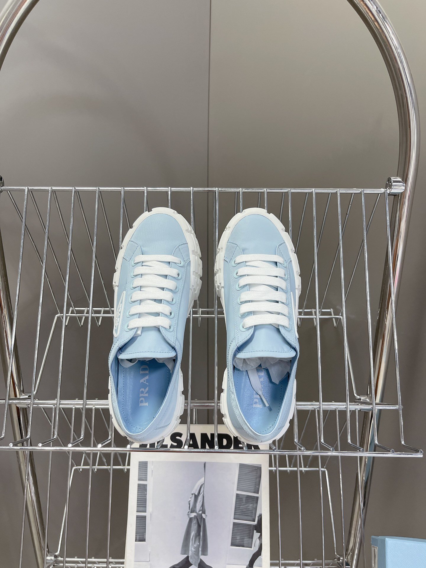 Sneakers Double Wheel on high platform, blue фото 6