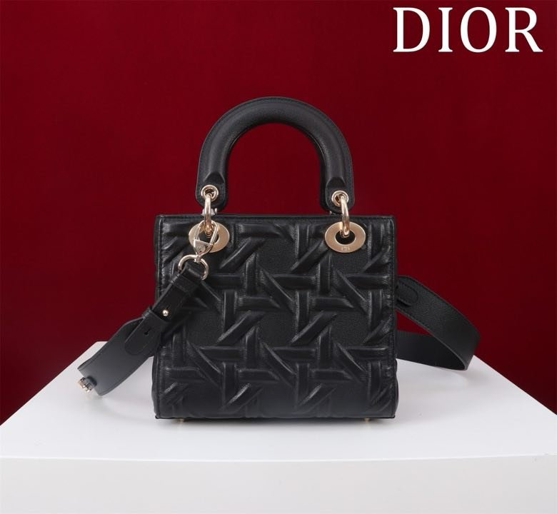 Сумка кожаная Lady Dior 20 см фото 2