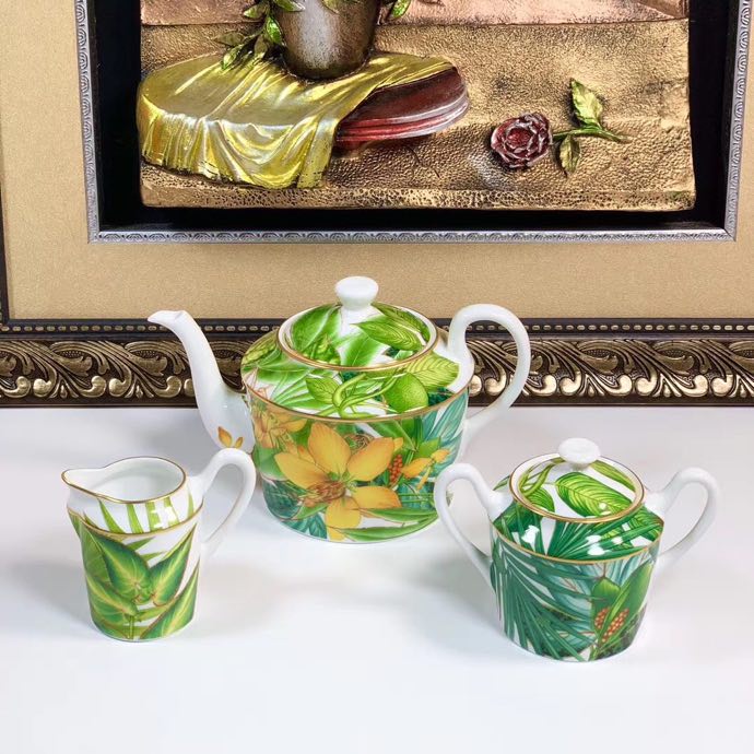 Tea service of bone porcelain, 21 subject, series Passifolia фото 4