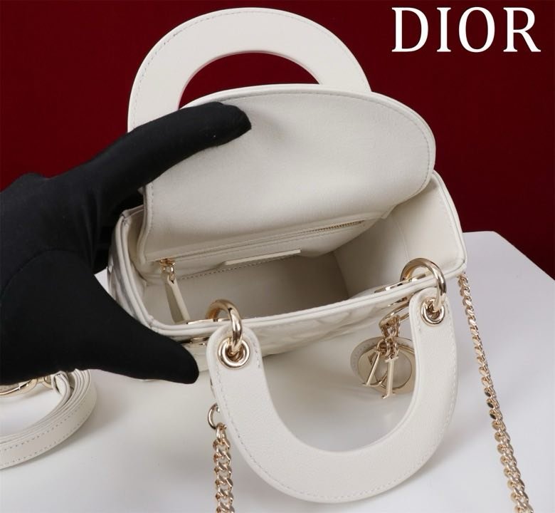 Сумка шкіряна Lady Dior 17 см фото 5