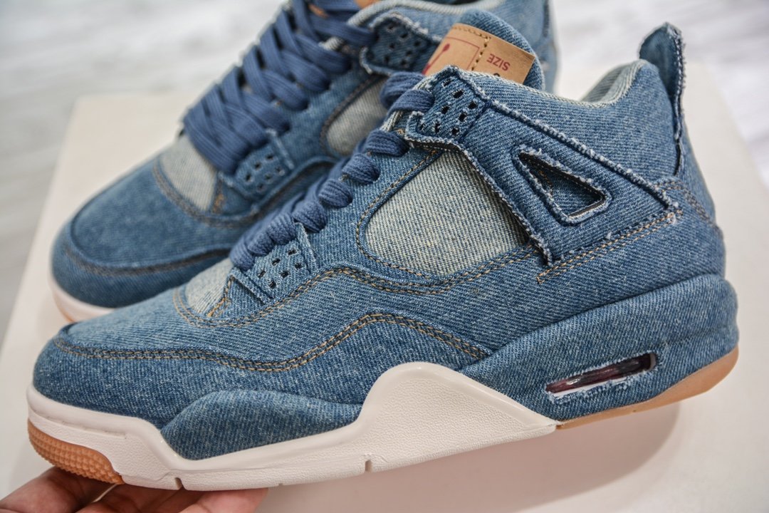 Sneakers Air Jordan 4 Retro X Levis denim AO2571-401 фото 6