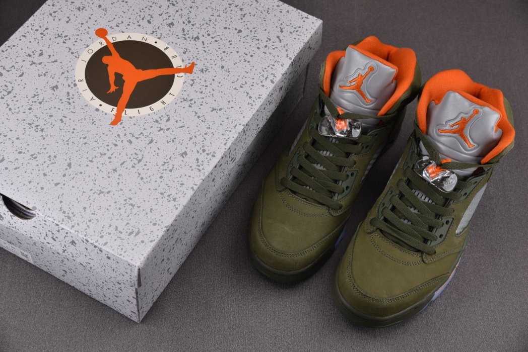 Кроссовки Air Jordan 5 Retro Olive DD0587-308 фото 7