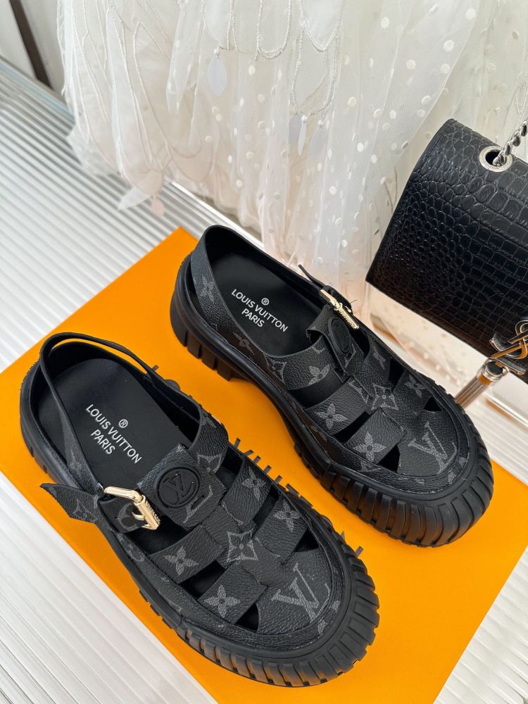 Sandals on platform 5 cm black фото 3