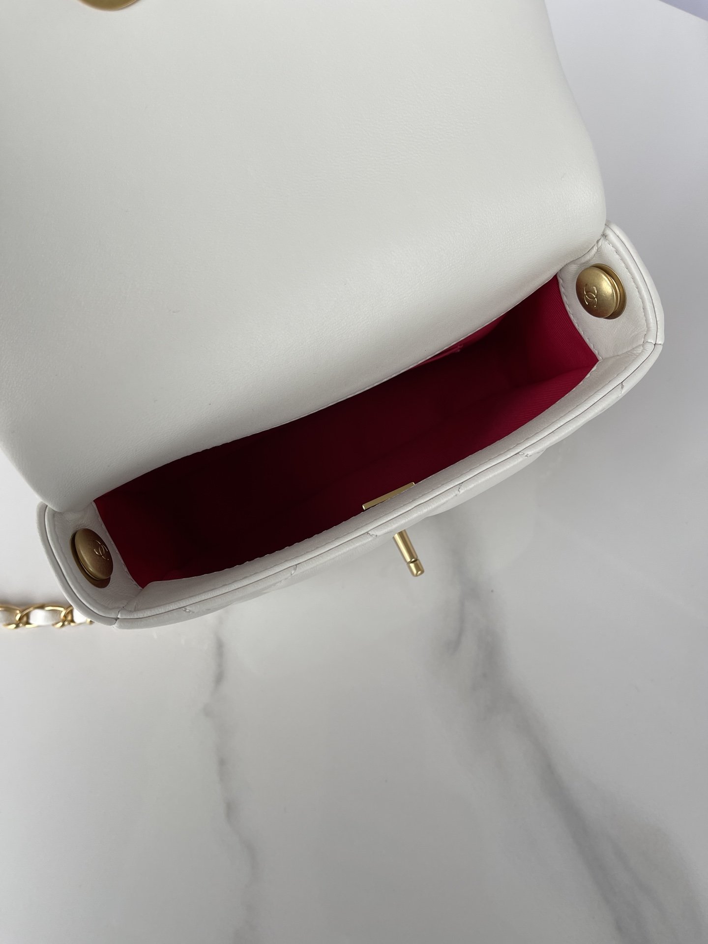 Сумка Mini Flap Bag AS3979 18 см, белая фото 7