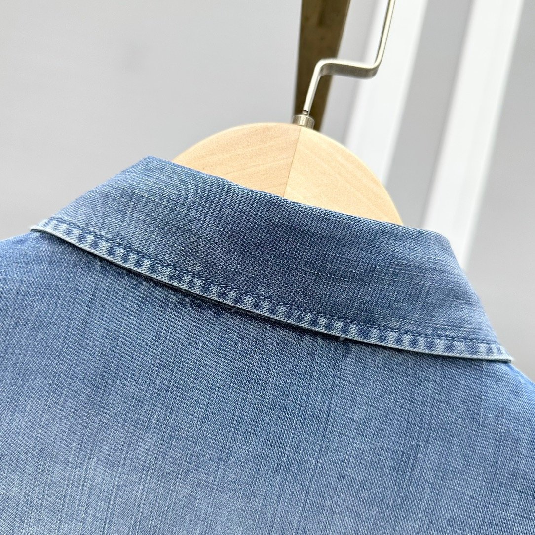 Женская джинсовая рубашка фото 8
