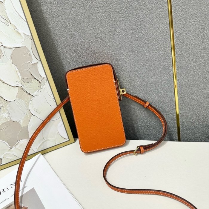 Кожаный чехол для телефона Hermes Hac a Box 17x10 см