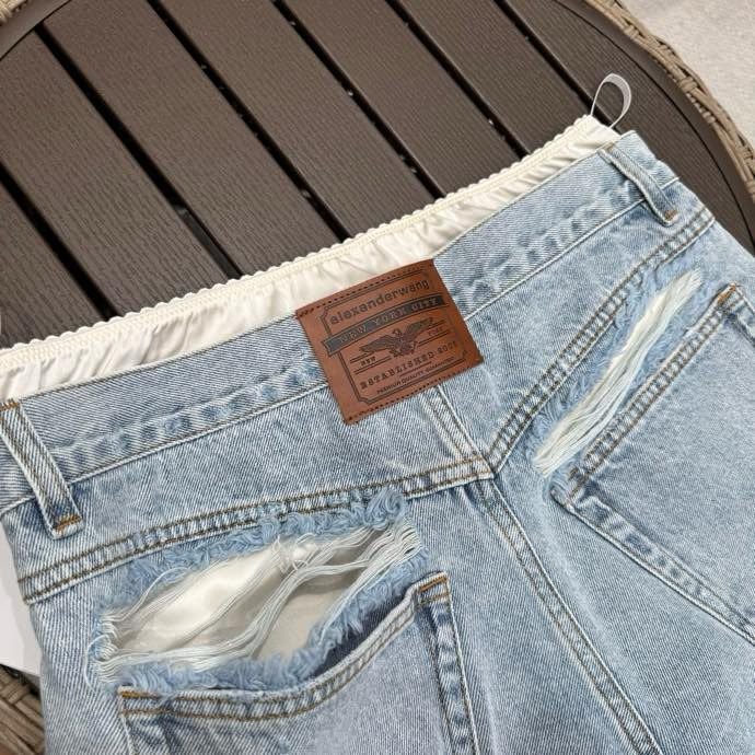 Denim women's shorts фото 2