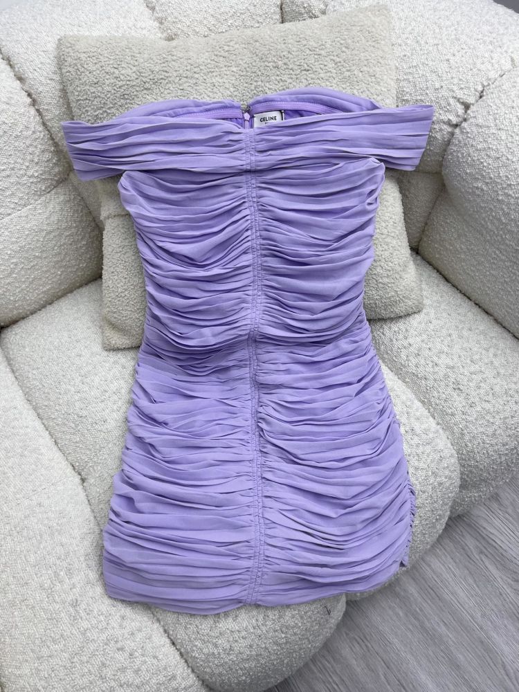 Плаття, Сукня міні фіолетове (шовк 100%) фото 8