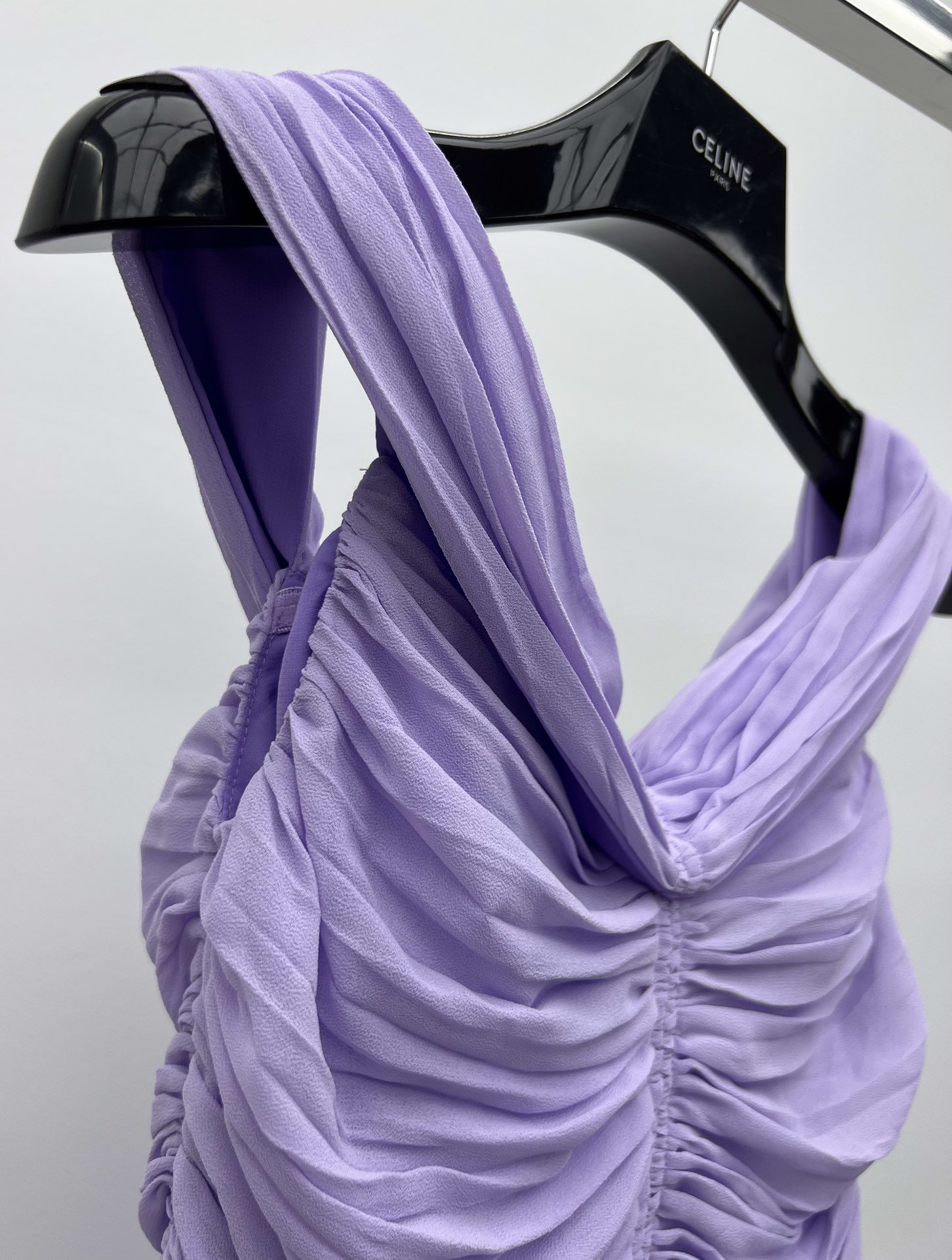 Платье мини фиолетовое (шелк 100%) фото 3