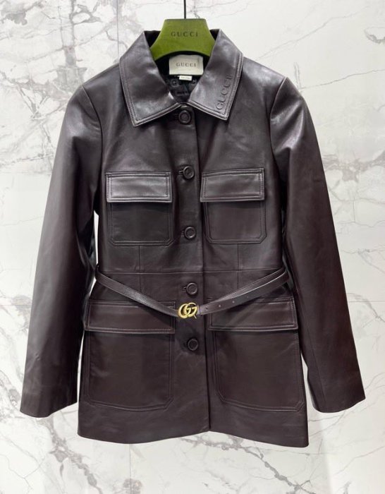 Jacket leather women's