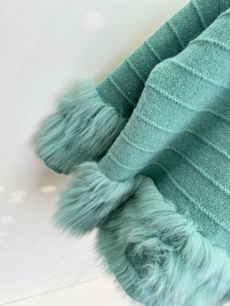 Кашемировий светр з лисячим хутром фото 9