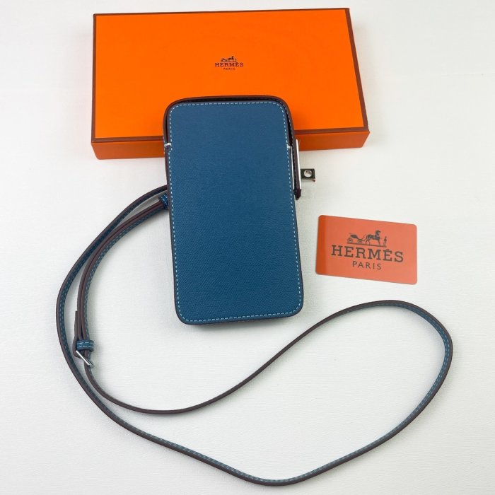 Кожаный чехол для телефона Hermes Hac a Box 17x10 см фото 5