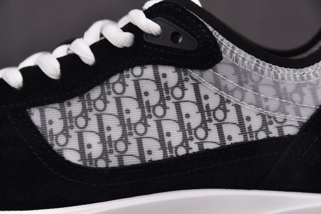 Кроссовки Dior B25 Runner Black Grey Oblique Leather фото 12