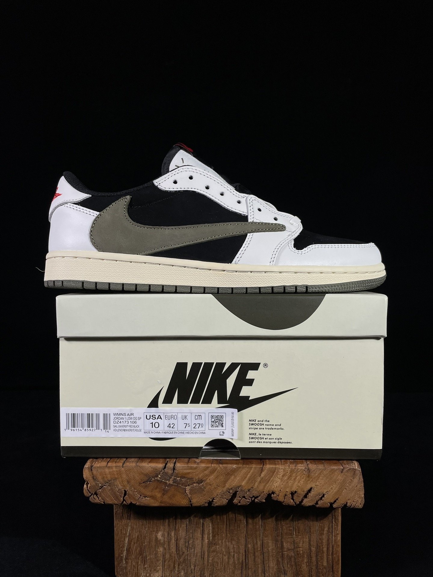 Кросівки Air Jordan 1 Retro Low OG SP Travis Scott Olive DZ4137-106 фото 9