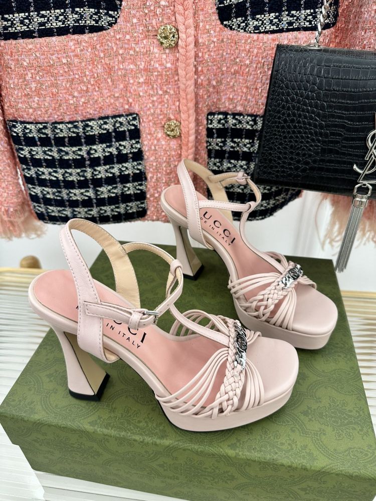 Sandals on thick heel and platform фото 3