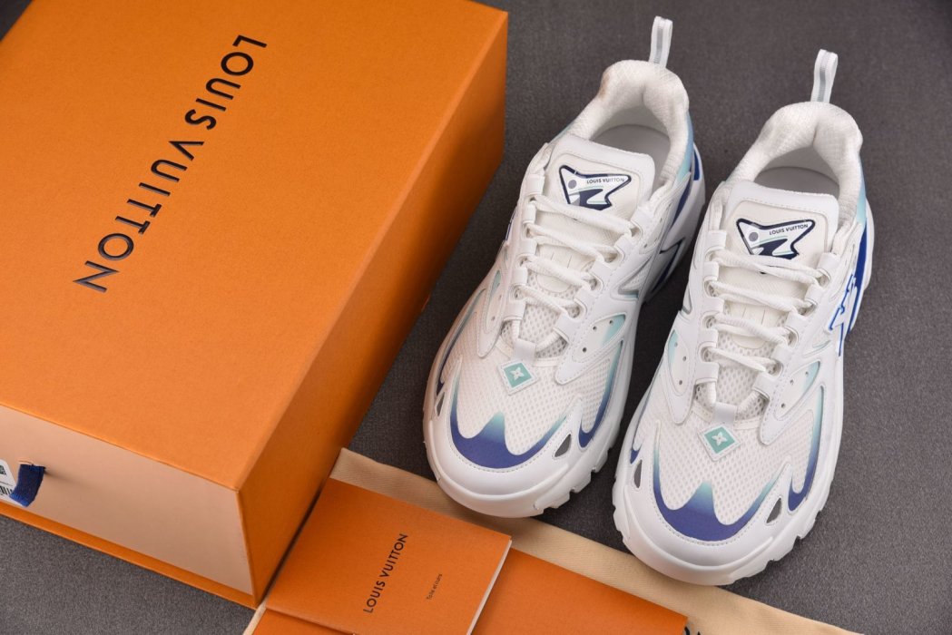Кроссовки LOUIS VUITTON Runner Tatic White Blue фото 7