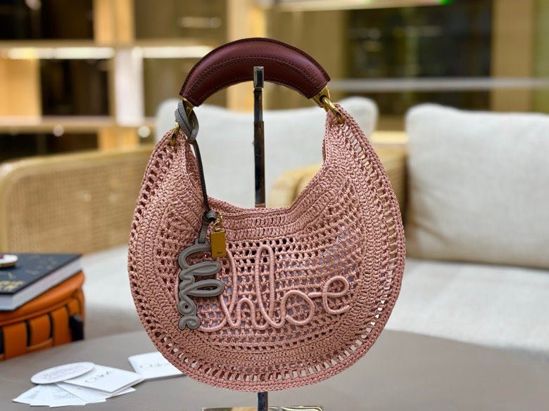 Плетені кругла сумка Chloe The Summer Banana 21 см